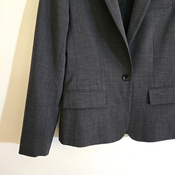Theory Gabe Stretch Wool Blazer Grey Size 4 96% Wool - Picture 4 of 7
